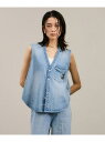【RED CARD TOKYO(レッドカードトーキョー)for SALON】別注GILET blouse / デニムジレベスト SALON adam et ro...
