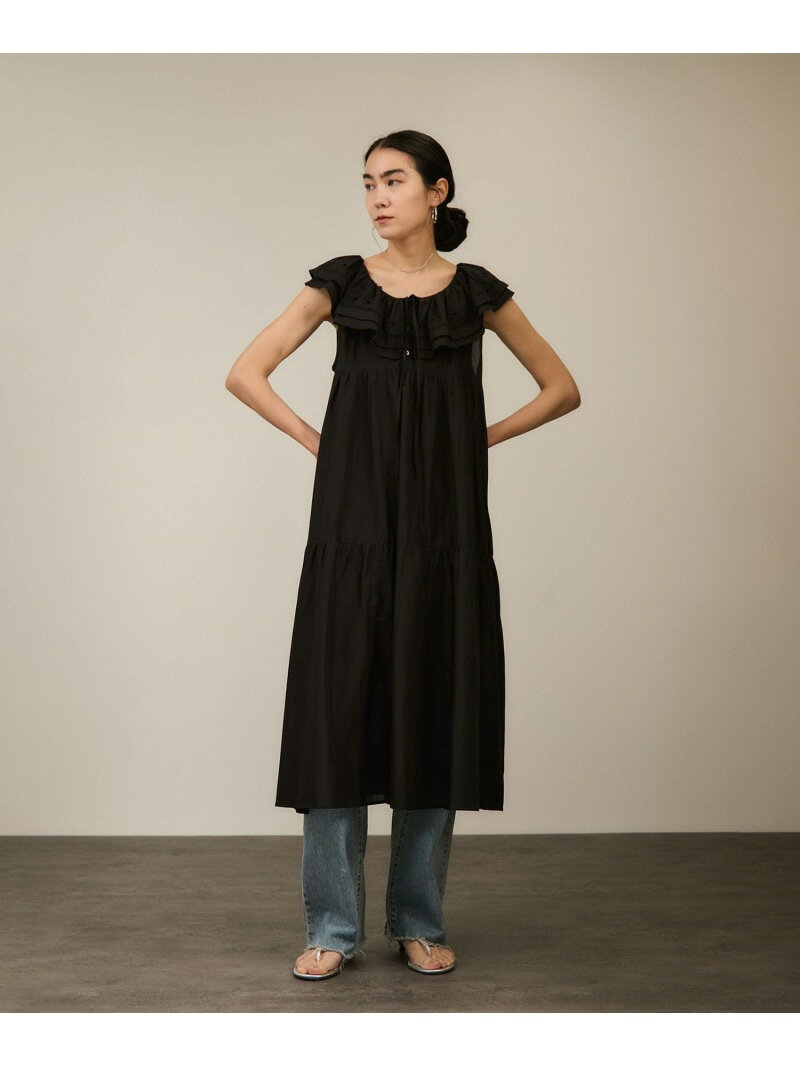 【crinkle crinkle crinkle】別注ノースリーブレースワンピース SALON adam et rope' サロン アダム エ ロペ ワンピース・ドレス ワンピース ブラック【送料無料】[Rakuten Fashion]