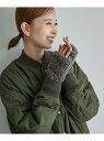 【SALE/55%OFF】ボアフィンガーレスグローブ ROPE' PICNIC PASSAGE ロペピクニック ファッション雑貨 手袋 ベージュ グレー【RBA...