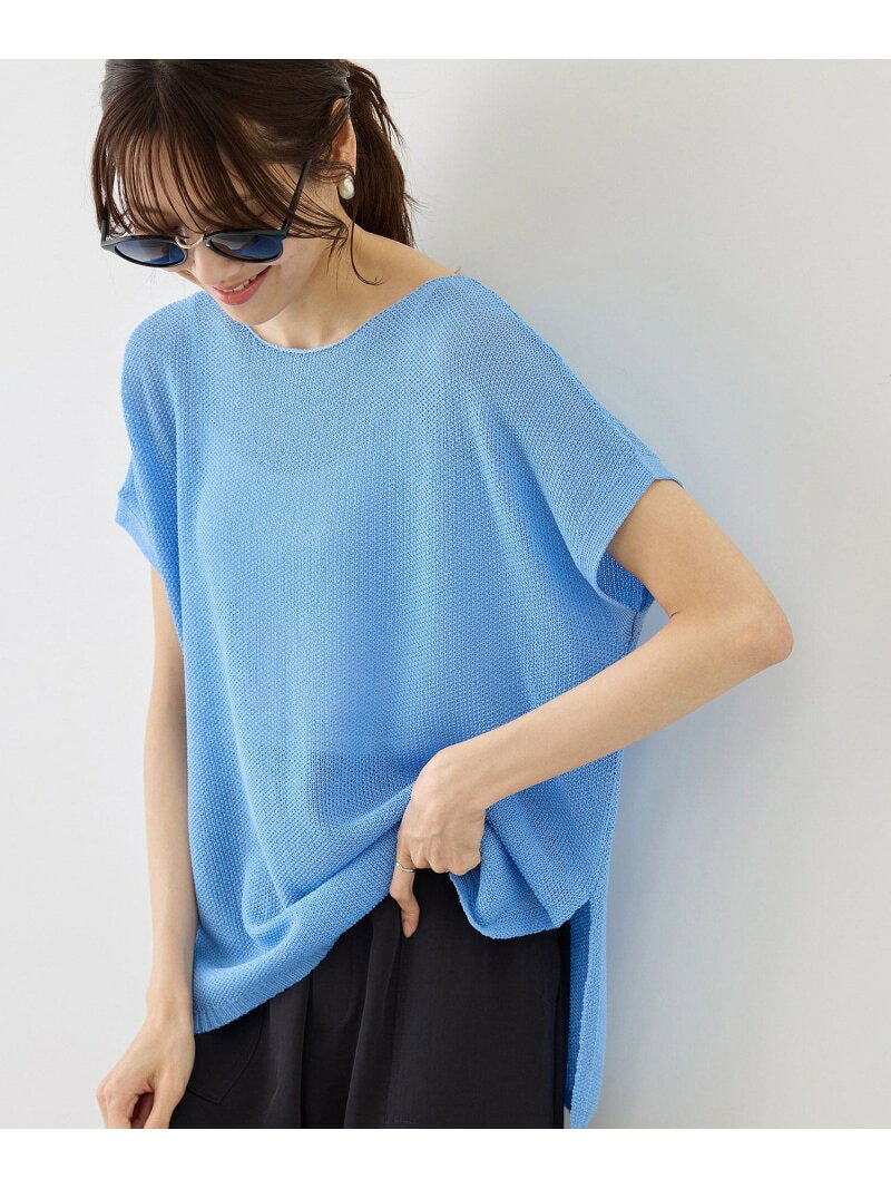 【SALE／30%OFF】【体型カバー】二の腕すっきり見えプチスパンコールフレンチスリーブメッシュニット ROPE' PICNIC ロペピクニック トップス ニット ホワイト ブラック ブルー ブラウン【RBA_E】[Rakuten Fashion] jadorejunonline-10076996 J’aDoRe JUN ONLINE パッケージ画像