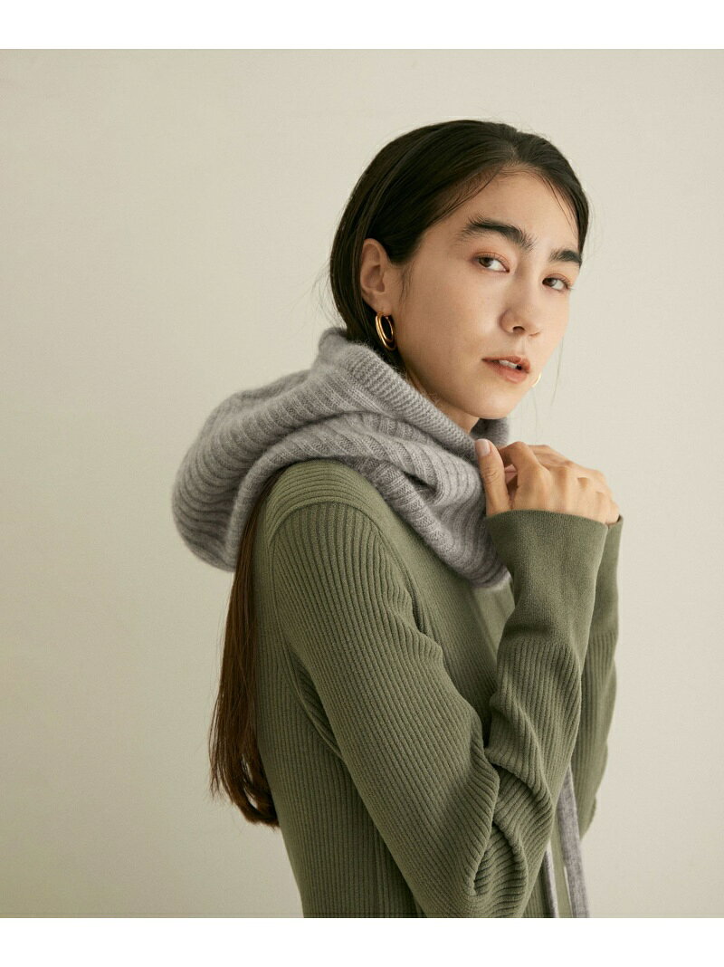 チャイニーズラクーン混ホールガーメントバラクラバ SALON adam et rope' サロン アダム エ ロペ ファッション雑貨 マフラー・ストール・ネックウォーマー グレー ベージュ【送料無料】[Rakuten Fashion]
