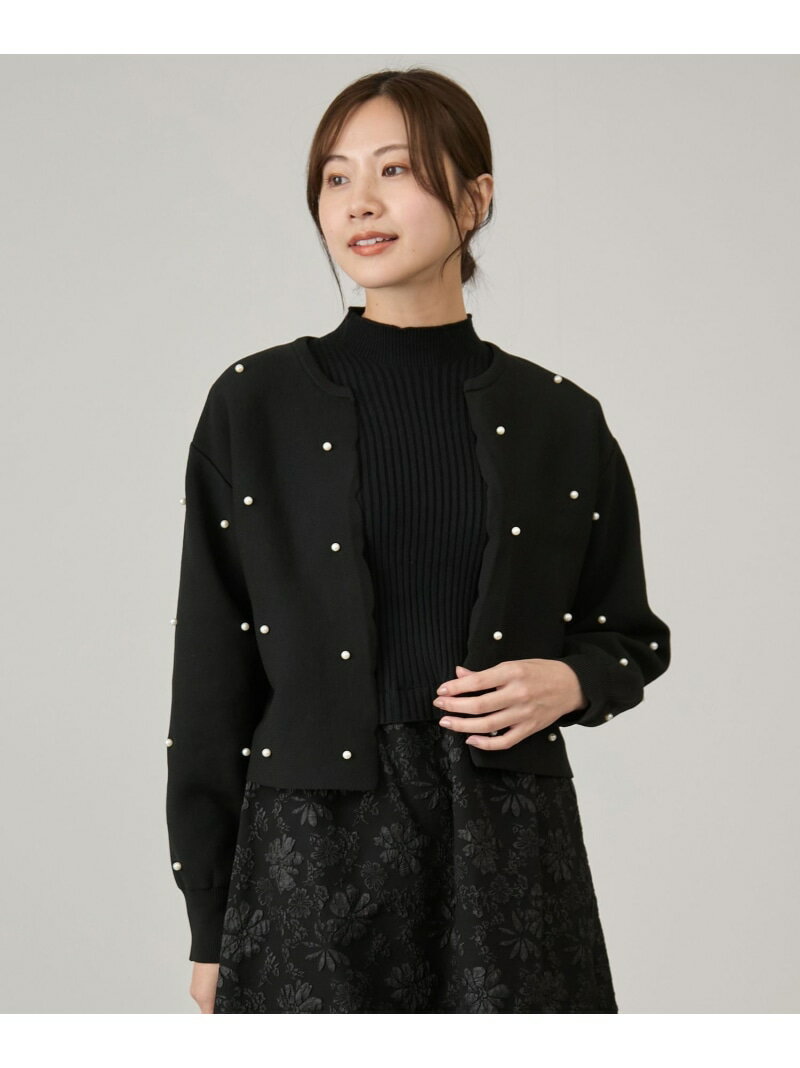 Rakuten - 【SALE／50%OFF】パール使いカーディガン JAYRO ジャイロ トップス カーディガン ブラック ホワイト【RBA_E】[Rakuten Fashion]