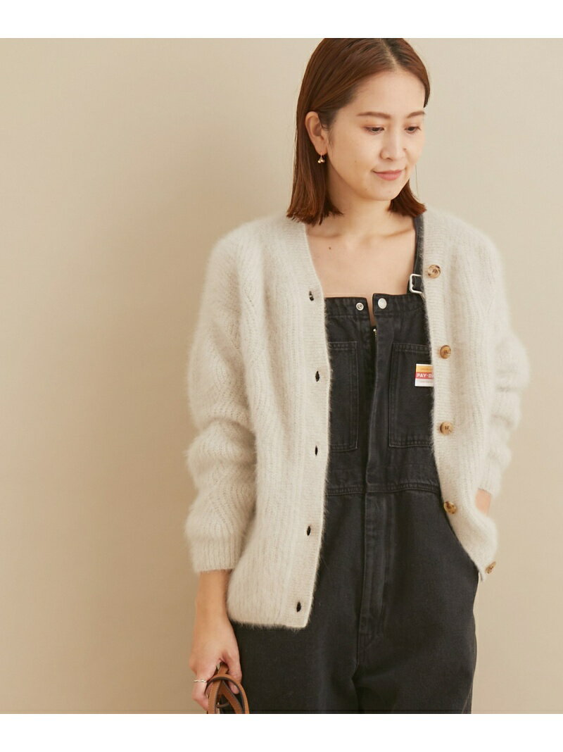 【BATONER】BLUE FOX UNIQUE RIB CARDIGAN SALON adam et rope' サロン アダム エ ロペ ニット カーディガン グレー【先行予約】*【送料無料】[Rakuten Fashion]