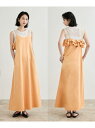 【SALE/50%OFF】【洗える】シャイニーサテンキャミワンピース ROPE' ロペ ワンピース・ドレス ドレス ホワイト オレンジ【RBA_E】【送料無料】...