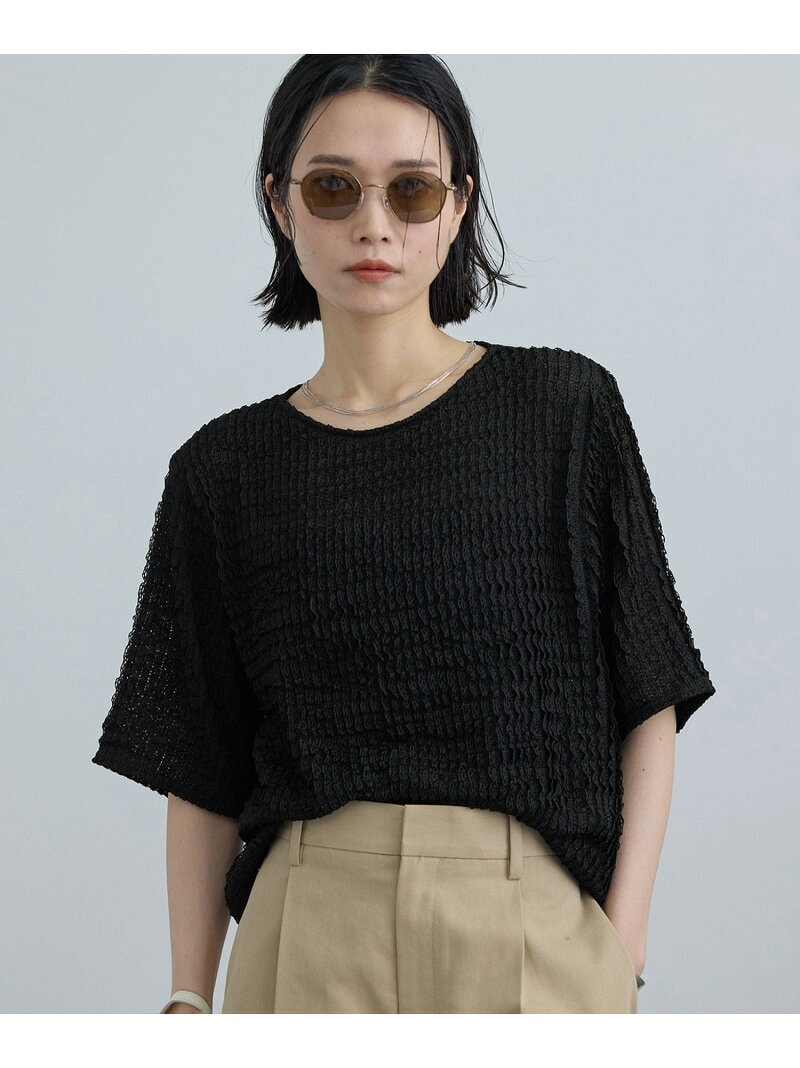 樂天商城 - 【WEB限定】ティアードラッセルシアーTシャツ SALON adam et rope' サロン アダム エ ロペ トップス カットソー・Tシャツ ホワイト ブラック ブルー【送料無料】[Rakuten Fashion]