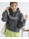 【SALE/55%OFF】ロゴ刺繍クロップド裏毛フーディー ROPE' PICNIC ロペピクニック トップス パーカー・フーディー グレー ホワイト ピンク【...
