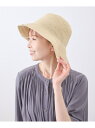 細編みプレート付きハット ROPE' PICNIC PASSAGE ロペピクニック 帽子 ハット ベージュ ブラウン ブラック【送料無料】[Rakuten Fa...
