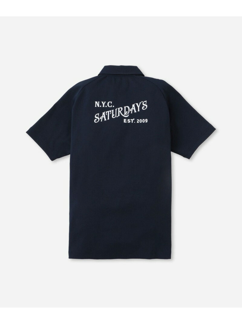 樂天商城 - SS Popcorn Knit Shirt Saturdays Golf サタデーズ　ニューヨークシティ トップス ポロシャツ ホワイト オレンジ ネイビー【送料無料】[Rakuten Fashion]