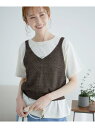 【SALE/20%OFF】透かし編みルーズレイヤードニットベスト ROPE' PICNIC PASSAGE ロペピクニック トップス ベスト・ジレ ホワイト パ...