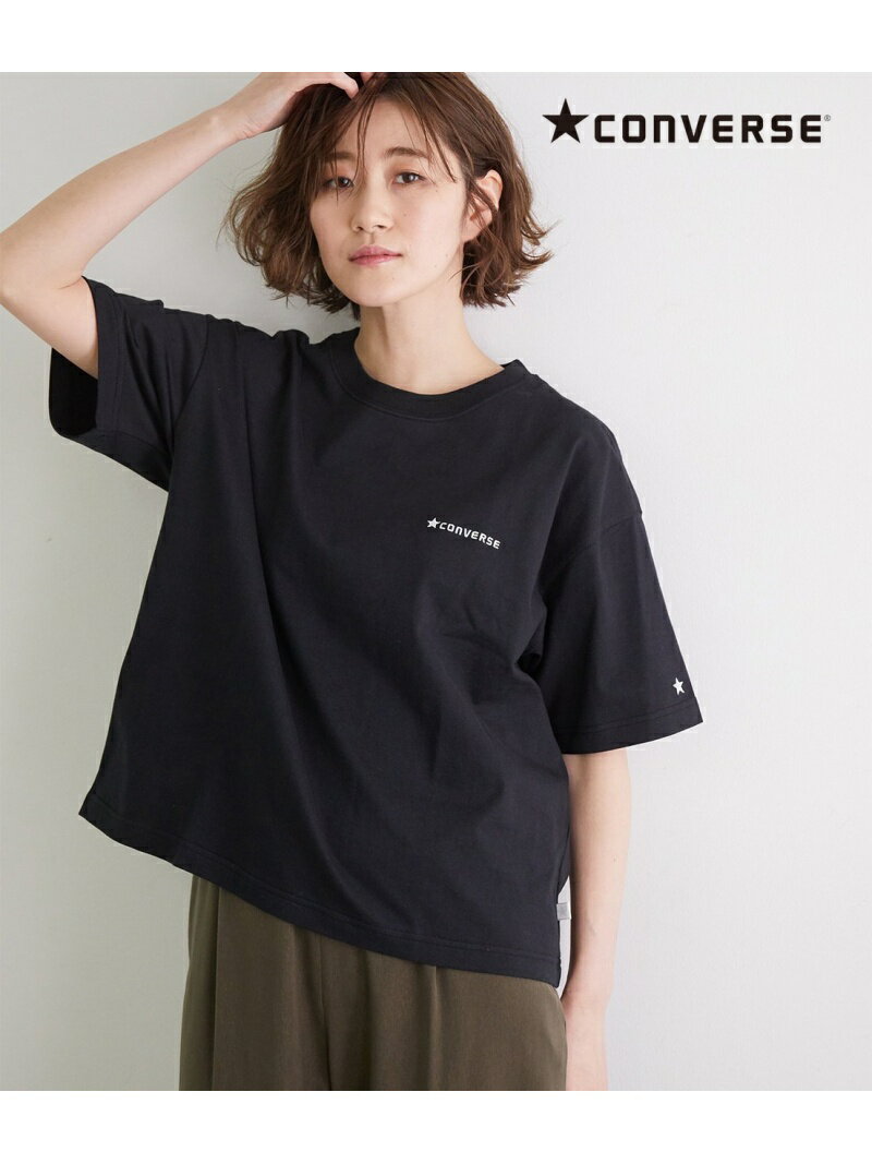【CONVERSE】ロゴシシュウTシャツ ROPE' PICNIC ロペピクニック カットソー カットソーその他 ブラック ホワイト ベージュ ブルー ピンク イエロー[Rakuten Fashion]