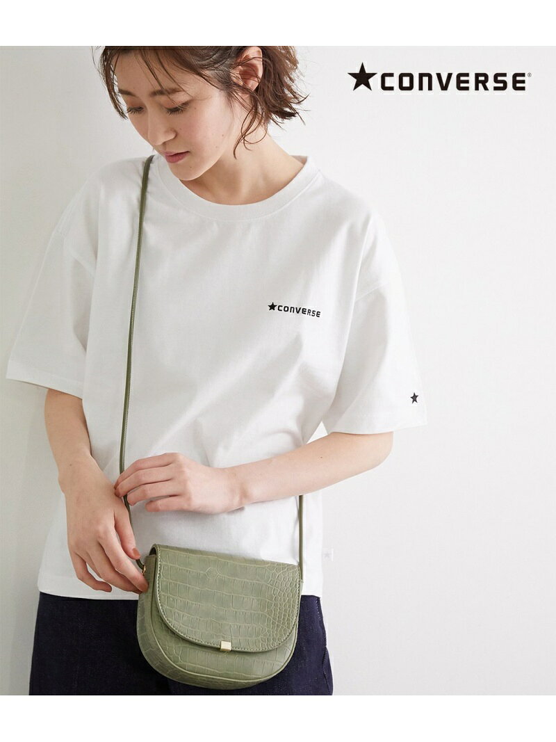 【CONVERSE】ロゴシシュウTシャツ ROPE' PICNIC ロペピクニック カットソー カットソーその他 ブラック ホワイト ベージュ ブルー ピンク イエロー[Rakuten Fashion]