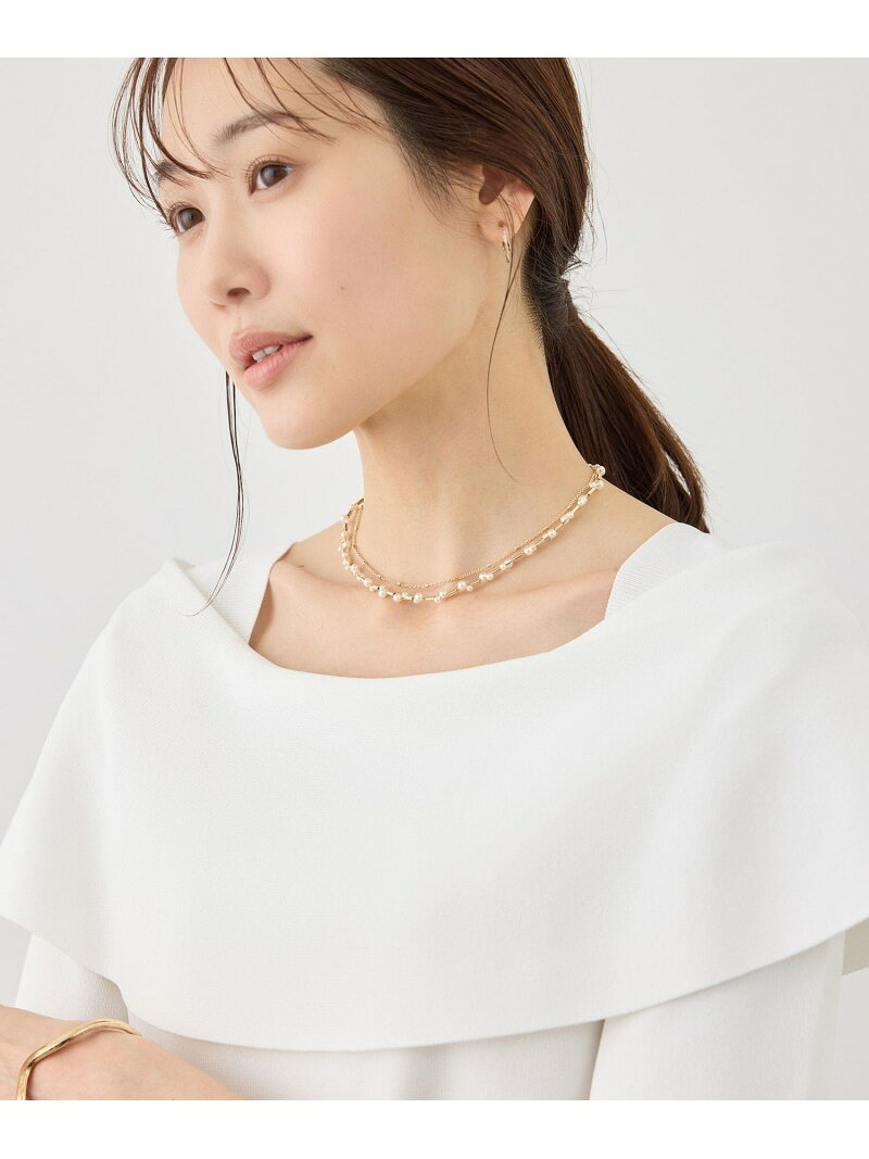 デザインパールチェーン2連ショートネックレス ROPE' PICNIC PASSAGE ロペピクニック アクセサリー・腕時計 ネックレス シルバー ゴールド[Rakuten Fashion] jadorejunonline-10075079 J’aDoRe JUN ONLINE サンプル画像3
