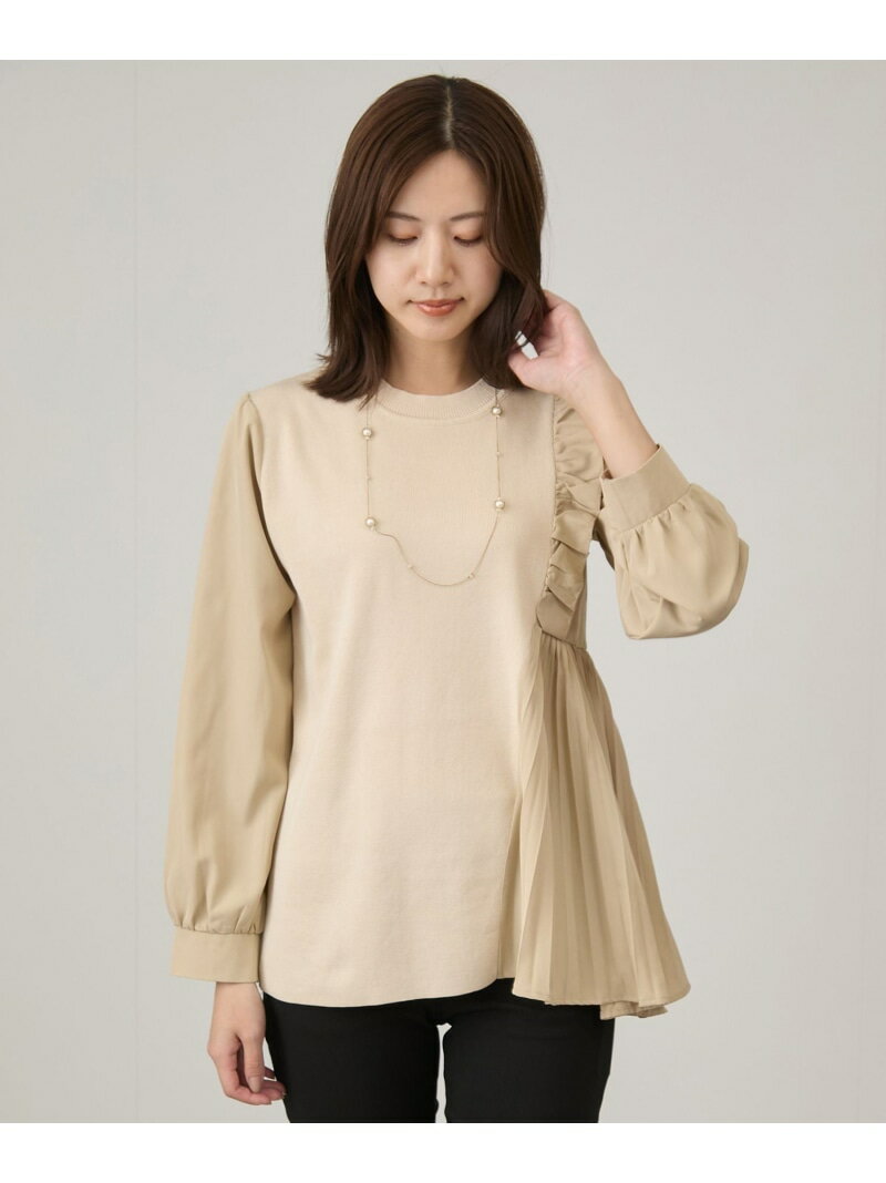 Rakuten - 【SALE／50%OFF】フリルプリーツニットプルオーバー JAYRO ジャイロ トップス ニット ブラック ベージュ【RBA_E】[Rakuten Fashion]