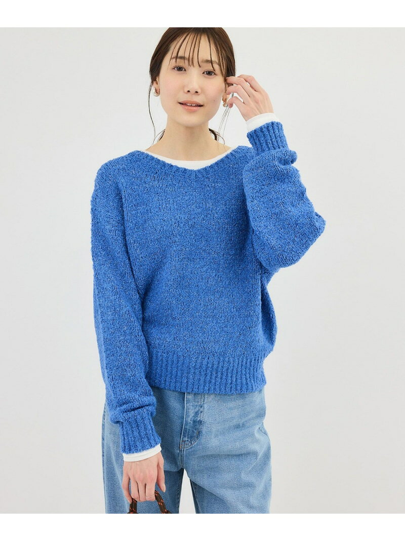 【SALE／50%OFF】フリンジヤーンラメニット ROPE' PICNIC ロペピクニック トップス ニット パープル ベージュ ブルー ホワイト【RBA_E】[Rakuten Fashion] jadorejunonline-10074418 J’aDoRe JUN ONLINE サンプル画像3