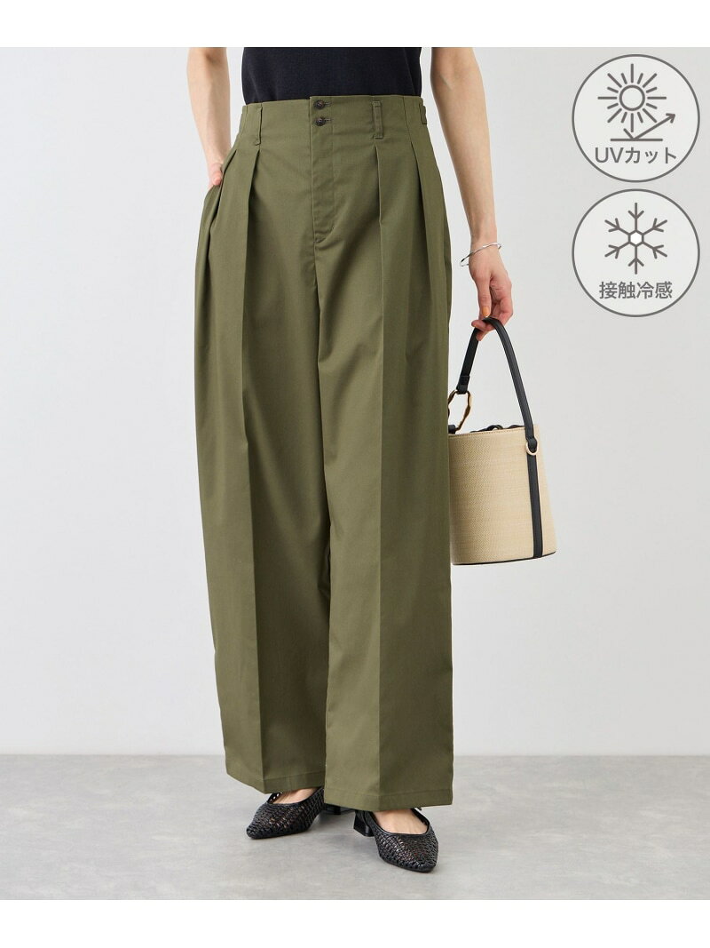 【SALE／40%OFF】タックデザインチノパンツ/UVカット ROPE' PICNIC ロペピクニック パンツ チノパンツ ベージュ ホワイト カーキグリーン【RBA_E】[Rakuten Fashion] jadorejunonline-10075886 J’aDoRe JUN ONLINE サンプル画像3