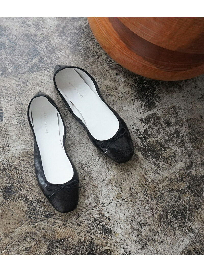 メタリックバレエ ADAM ET ROPE' アダムエロペ シューズ・靴 バレエシューズ ブラック シルバー【送料無料】[Rakuten Fashion]のサムネイル