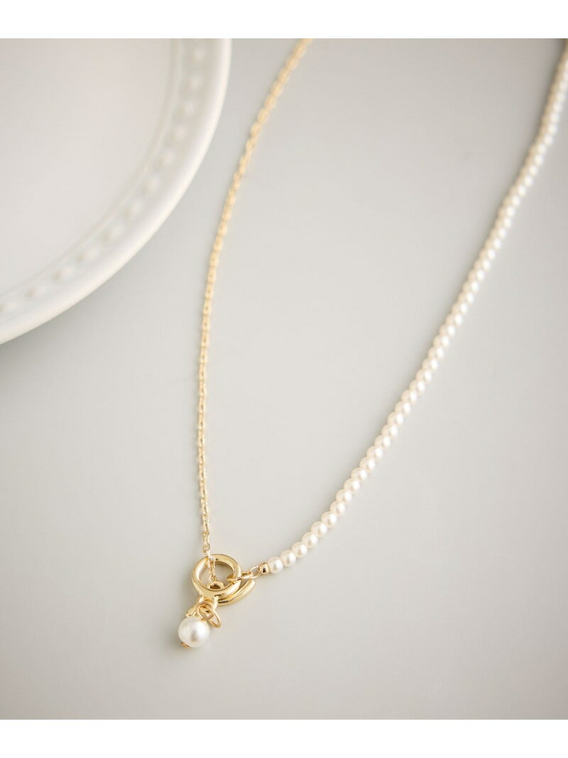 チェーン*パールショートスライドネックレス ROPE' PICNIC PASSAGE ロペピクニック アクセサリー・腕時計 ネックレス シルバー ゴールド[Rakuten Fashion]