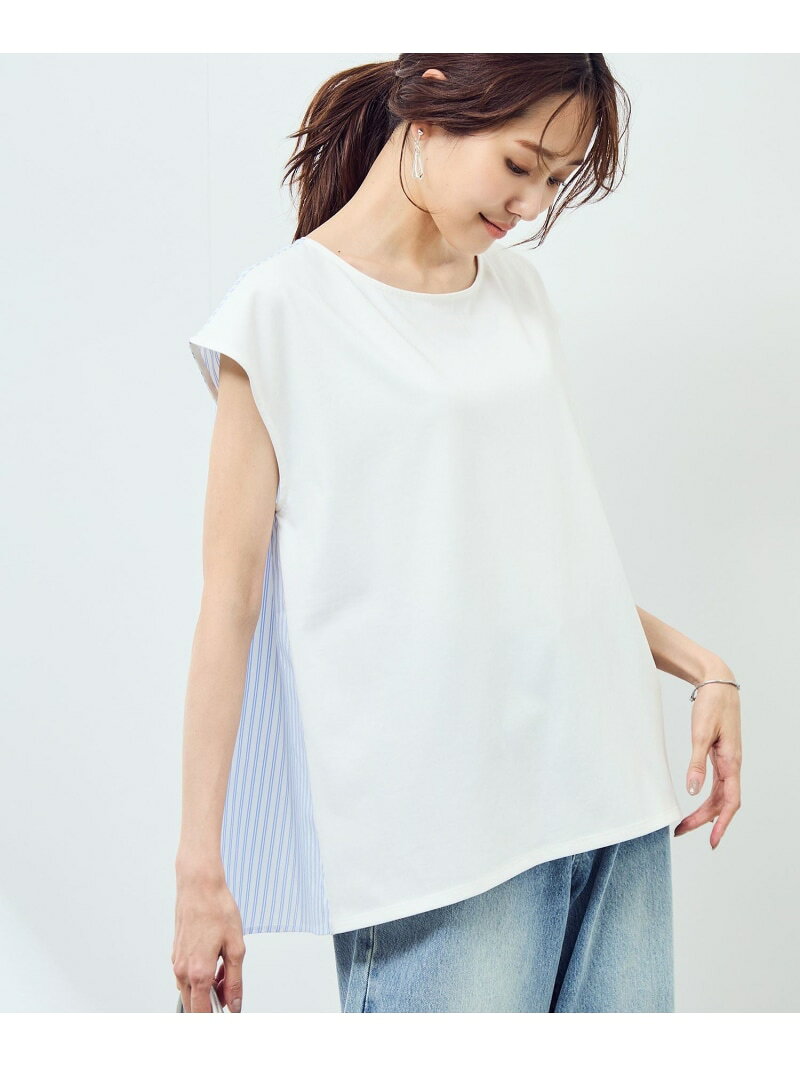 【SALE／70%OFF】ストライプドッキングフレンチスリーブプルオーバー ROPE' PICNIC ロペピクニック トップス カットソー・Tシャツ ホワイト ネイビー【RBA_E】[Rakuten Fashion] jadorejunonline-10069830 J’aDoRe JUN ONLINE パッケージ画像