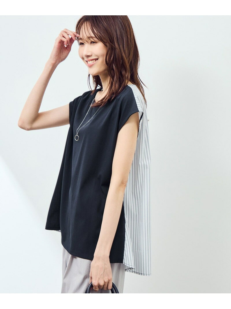 【SALE／70%OFF】ストライプドッキングフレンチスリーブプルオーバー ROPE' PICNIC ロペピクニック トップス カットソー・Tシャツ ホワイト ネイビー【RBA_E】[Rakuten Fashion] jadorejunonline-10069830 J’aDoRe JUN ONLINE サンプル画像3