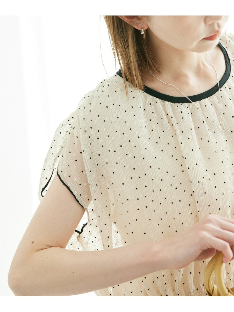 【SALE／50%OFF】シャーリングドットブラウス ROPE' PICNIC ロペピクニック トップス シャツ・ブラウス ブラック ホワイト【RBA_E】[Rakuten Fashion] jadorejunonline-10059138 J’aDoRe JUN ONLINE サンプル画像2