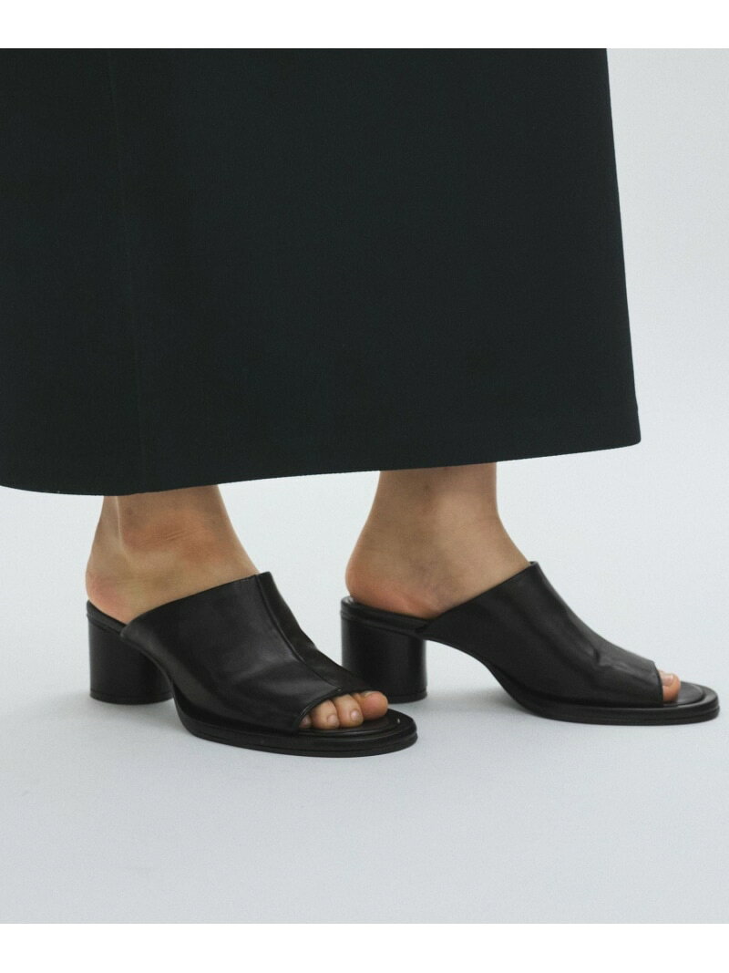 カバーヒールサンダル ADAM ET ROPE' FEMME アダムエロペ シューズ・靴 サンダル ブラック ベージュ【送料無料】[Rakuten Fashion]