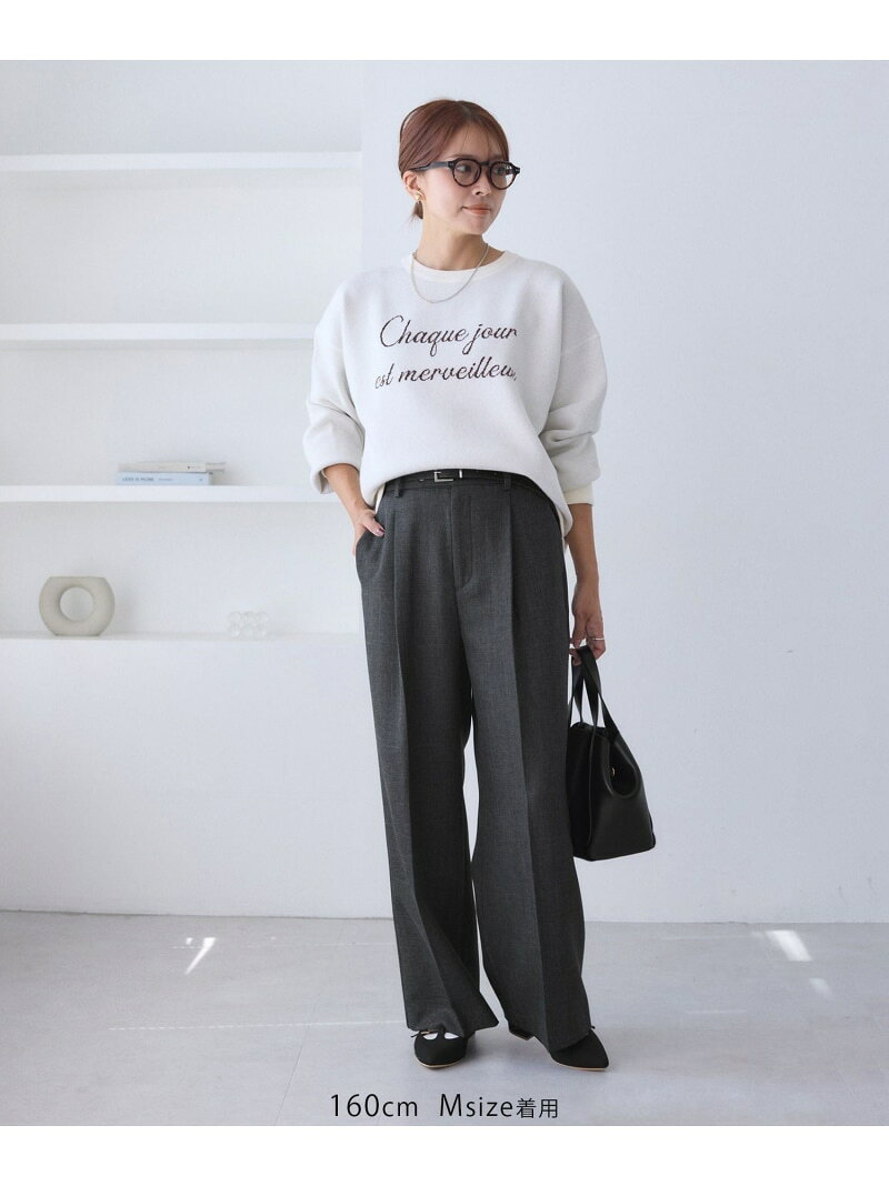 【SALE／50%OFF】スリートーンツイードワイドパンツ/セットアップ対応 ROPE' PICNIC ロペピクニック パンツ スラックス・ドレスパンツ グレー【RBA_E】[Rakuten Fashion] jadorejunonline-10070862 J’aDoRe JUN ONLINE サンプル画像3