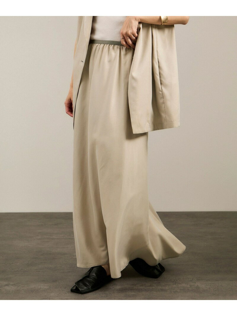 【SALE／70%OFF】キュプラツイルバックフレアースカート[セットアップ対応] SALON adam et rope' サロン アダム エ ロペ スカート その他のスカート ベージュ ブラウン【RBA_E】【送料無料】[Rakuten Fashion]