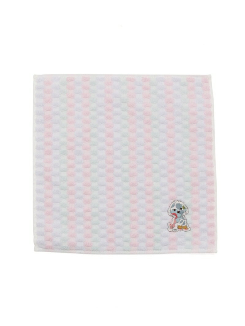 リバティ 【LIBERTY ART FABRICS】ミニタオル犬 ROPE' PICNIC PASSAGE ロペピクニック ファッション雑貨 ハンカチ・ハンドタオル グリーン ピンク イエロー[Rakuten Fashion]