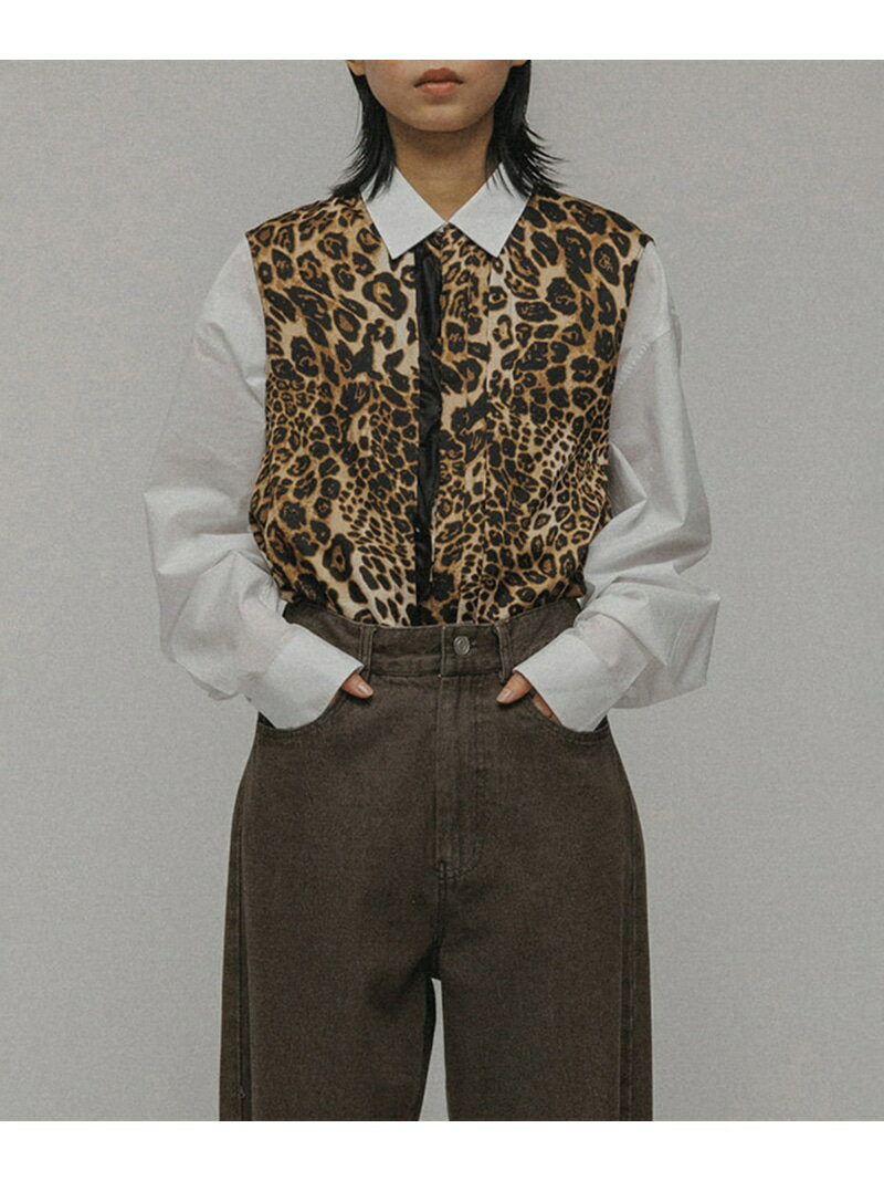 【SALE／30%OFF】[TOPS]LEOPARD NO-SLEEVE TOPS M TO R アダムエロペ トップス シャツ・ブラウス ブラウン【RBA_E】【送料無料】[Rakuten Fashion]