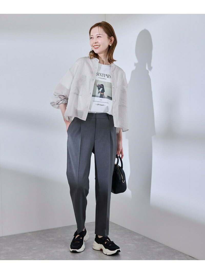 【SALE／50%OFF】着丈が選べるバンドカラーストライプシアーシャツ ROPE' PICNIC ロペピクニック トップス シャツ・ブラウス ベージュ【RBA_E】[Rakuten Fashion] jadorejunonline-10066322 J’aDoRe JUN ONLINE サンプル画像3