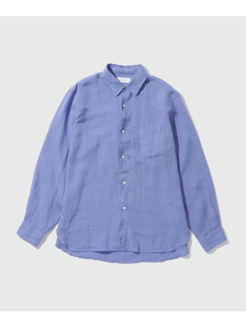 樂天商城 - フレンチリネンレギュラーカラーロングスリーブシャツ ADAM ET ROPE' HOMME アダムエロペ トップス シャツ・ブラウス ホワイト ブラック ブルー グレー【送料無料】[Rakuten Fashion]