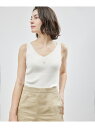 【SALE/40%OFF】【洗える】シルクプロテインニットタンクトップ【メディア掲載】 ROPE' ロペ トップス ノースリーブ・タンクトップ ホワイト ネイビ...