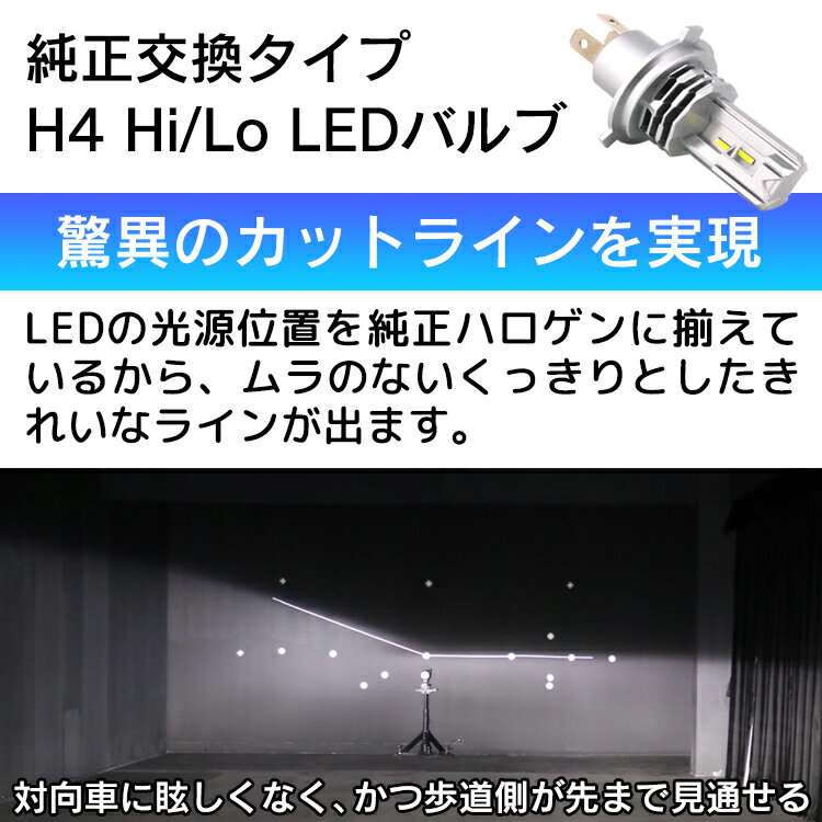 H4LEDヘッドライトバイク用バルブM4Hi/Loワンタッチで取り付け純正ハロゲン交換タイプ6500Kホワイト1灯LinksAuto