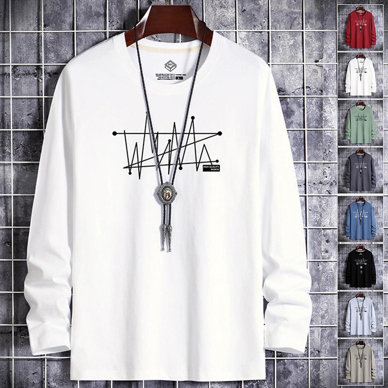 樂天商城 - メンズtシャツ長袖 Tシャツ メンズ ロングTシャツ ロンT 長袖 メンズ 秋服 Tシャツ Vネック クルーネック カットソー トップス アメカジ 秋