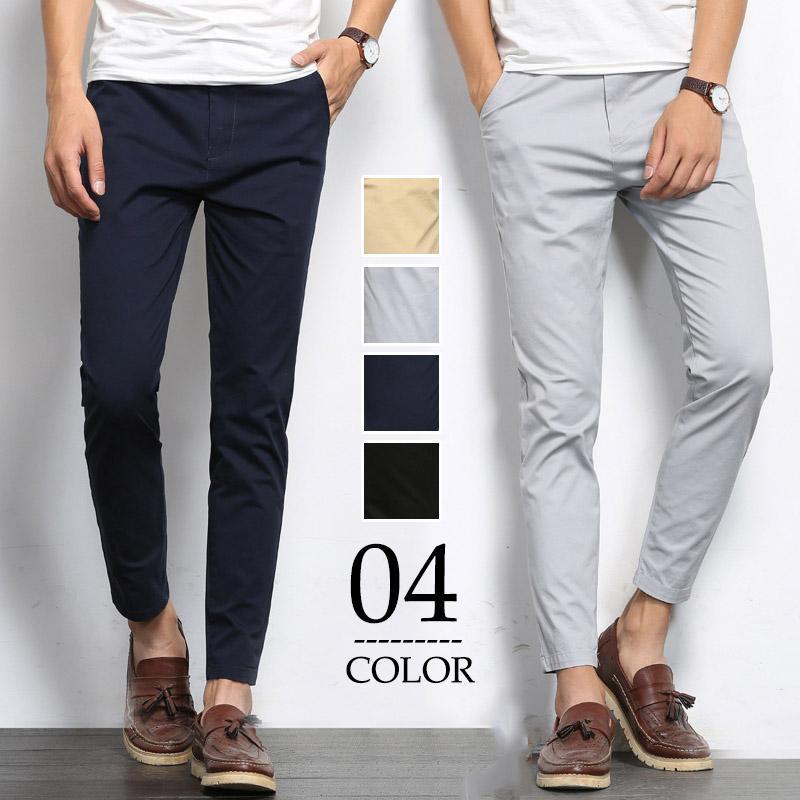 テーパードパンツ メンズ ストレッチ チノパン アンクル丈 イージーパンツ スキニーパンツ ボトムス 春 夏 秋ゴルフ 薄手 ボトムス 伸縮性 スリム