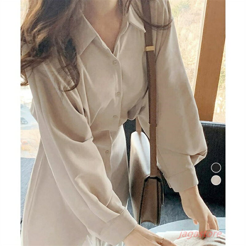 きれいめシャツワンピース ウエストマーク