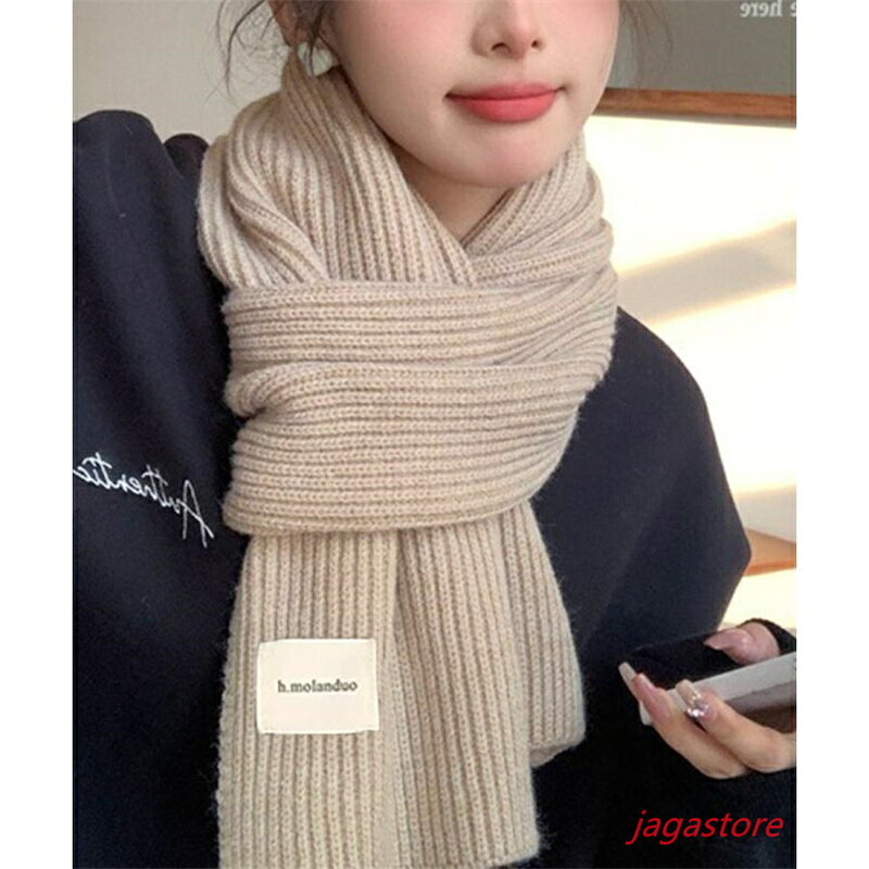 ジャガストアの【楽天スーパーSALE】暖かいリブニットマフラー カシミアタッチ｜アングル2