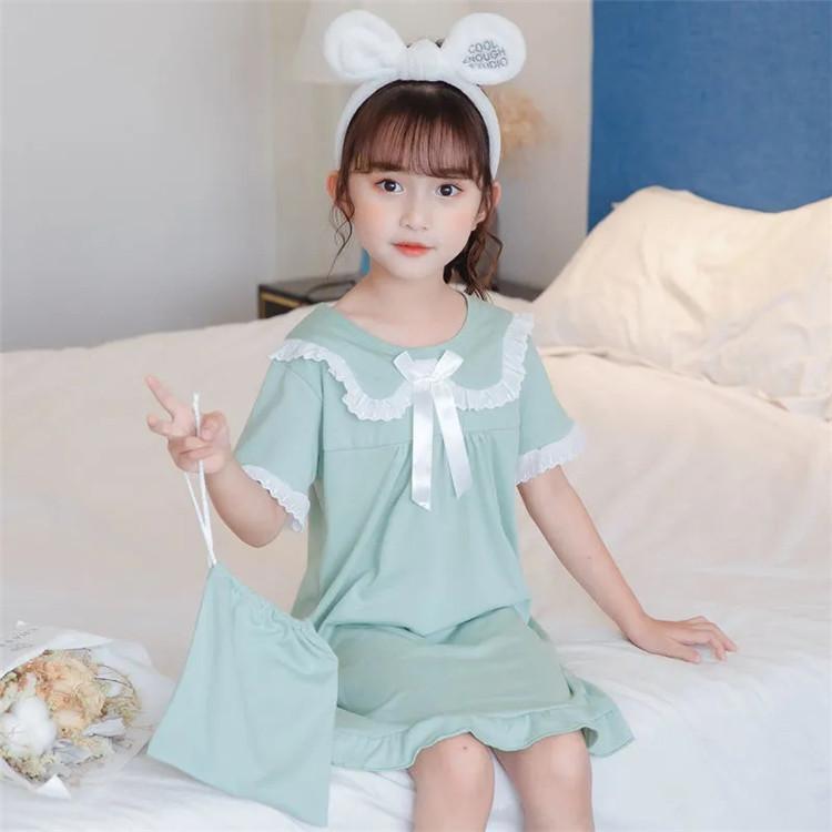 樂天商城 - パジャマ キッズ 夏 子供服 女の子 ガールズ　ワンピース ルームウェア ワンピース　パジャマ 韓国風 110cm 120cm 130cm 140cm