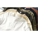 グッドウェア 綿100% Tシャツ 長袖 ヘンリーネック メンズ レディース ロンT カットソー トップス 厚手 無地 おしゃれ