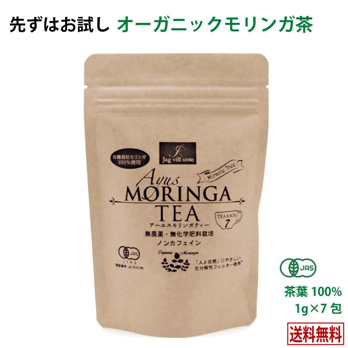 1000円ポッキリ 送料無料　お試し モリンガ茶　有機　オーガニック　国産　効果　効能　おいしい　ダイエット サプリ 粉末 無農薬　ティーパック　ティー 栄養　お茶 ホット ストレス お茶 茶葉 免疫力 GABA ノンカフェイン 有機 1g×7包