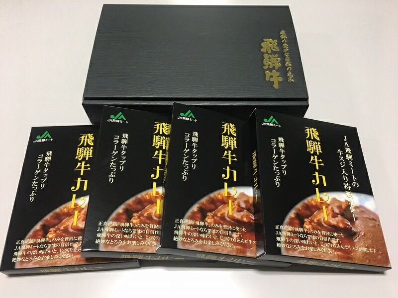 【JAひだ】飛騨牛カレー 200g×4 のし対応 お歳暮 ギフトに 送料無料 ※北海道・沖縄・一部離島別途送料1000円