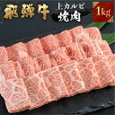 【JAひだ】飛騨牛 焼肉用 上カルビ 1kg ( 500g ×2) 焼き肉 焼肉 お歳暮 霜降り 肉 牛肉 霜降り肉 JA飛騨 BBQ バーベキュー お歳暮 ギフト　和牛 冷凍 ※北海道・沖縄・一部離島別途送料1000円