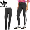 adidas Originals アディダス オリジナルス I7164 ADICOLOR 3 STRIPES LEGGINGS (レディース) スリー ストライプ タイツ JX5242 ブラック レギンス スパッツ ストレッチ パンツ ボトムス トレフォイル 三つ葉 ストリート スポーツ レディース 2カラー 国内正規 2025AW