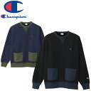 Champion チャンピオン C3-A001 CREW NECK SWEAT SHIRT クルーネック スウェット シャツ 無地 長袖 裏起毛 刺ಣ...