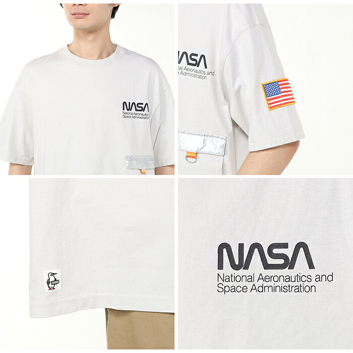 【SALE/20%OFF】CHUMS チャムス CH01-2544 NASA SPACE POCKET T-SHIRT ナサ スペース ポケット ティーシャツ Tシャツ ワッペン ロゴ トップス 半袖 カットソー プリント アウトドア キャンプ メンズ レディース ユニセックス 3カラー 国内正規 jaipur-10009779 JAIPUR サンプル画像3