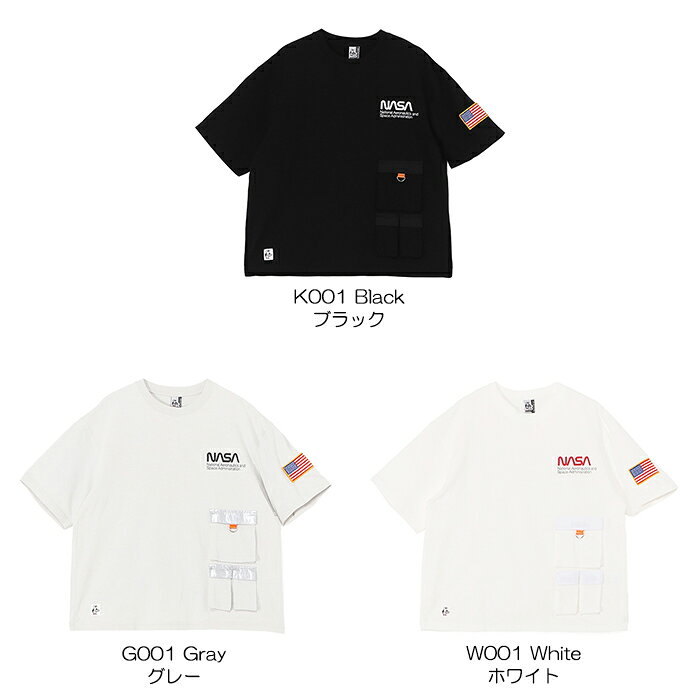 【SALE/20%OFF】CHUMS チャムス CH01-2544 NASA SPACE POCKET T-SHIRT ナサ スペース ポケット ティーシャツ Tシャツ ワッペン ロゴ トップス 半袖 カットソー プリント アウトドア キャンプ メンズ レディース ユニセックス 3カラー 国内正規 jaipur-10009779 JAIPUR サンプル画像2