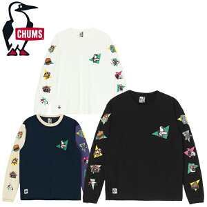 CHUMS チャムス CH01-2553 かせきさいだぁ アラカルト L/S T ロングスリーブ ティー ティーシャツ ロンT ロングTシャツ ロングスリーブ ロンティー トップス 長袖 カットソー プリント アウトドア キャンプ メンズ レディース ユニセックス 3カラー 国内正規 2025SS