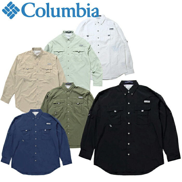 Columbia コロンビア FM7048 BAHAMA II L/S SHIRT PFG バハマ II ロングスリーブ シャツ アメリカ USモデル UVカット 撥水 渓流 ルアー 釣り アウトドア キャンプ メンズ ユニセックス 6カラー 国内正規 2023SS 30 OFF セール