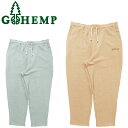 GOHEMP ゴーヘンプ GHC4493ECL25 SET UP PANTS セットアップ パンツ ボトムス スウェット ルーズシルエット ロゴ 刺繡 パジャマ 麻 ナチュラル オーガニック アウトドア ストリート メンズ ユニセックス 2カラー 2025SS