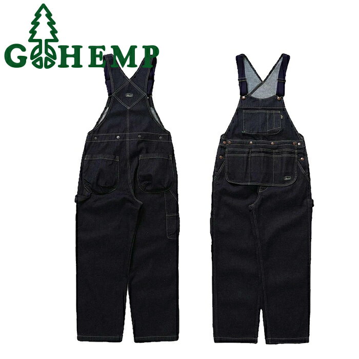 GOHEMP ゴーヘンプ GHP1167CFO MIGHTY ALL PANTS WITH MULTI APRON マイティー オール パンツ ウィズ マルチ エプロン デニム オーバーオール ロングパンツ ボトムス 日本製 カジュアル ナチュ…